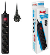 Сетевой фильтр BURO, 5-розеток, 3 м, ...
