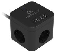 Сетевой фильтр Cablexpert Cube, 3-роз...