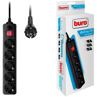 Сетевой фильтр BURO, 5-розеток, 10 м,...