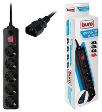 Сетевой фильтр BURO, 5-розеток, 1.8 м...