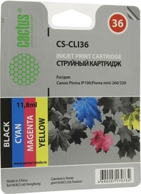 Картридж струйный Cactus CS-CLI36 (CL...