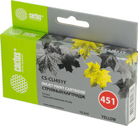 Картридж струйный Cactus CS-CLI451Y (...