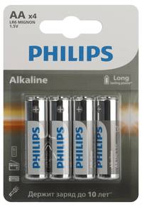 Батарейка PHILIPS Entry, AA, 1.5V, 4 ...