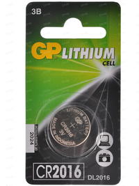 Батарейка GP Lithium, CR2016, 3V, 1 ш...