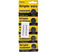 Батарейка Navigator CR2032, 3V, 5 шт....