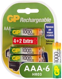 Аккумулятор GP Rechargeable 100AAAHC4...