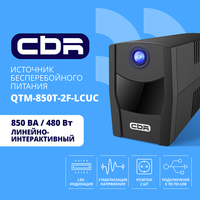ИБП CBR Quantum QTM-850T-2F-LCUC, 850...