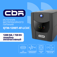 ИБП CBR Quantum QTM-1200T-4F-LCUC, 12...