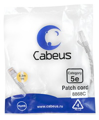 Патч-корд FTP кат.5e, 0.3 м, RJ45-RJ4...