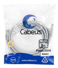 Патч-корд UTP кат.5e, 3 м, RJ45-RJ45,...