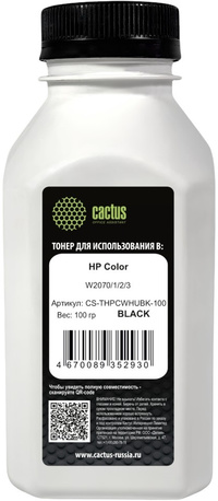 Тонер Cactus, бутыль 100 г, черный, с...