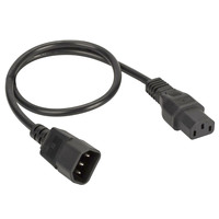 Кабель питания C13-C14, 16A, 50см, че...