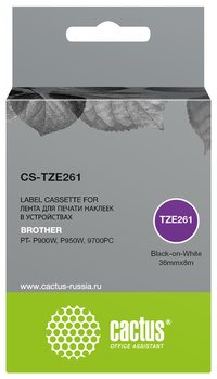 Кассета с наклейками Cactus TZE-261, ...