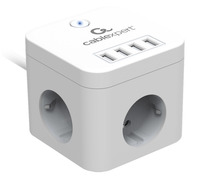 Сетевой фильтр Cablexpert Cube, 3-роз...