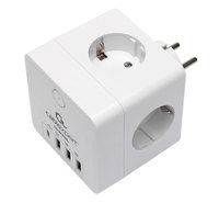 Сетевой фильтр Cablexpert Cube, 4-роз...