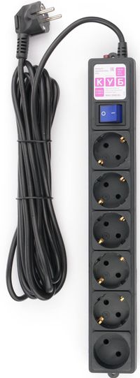 Сетевой фильтр PowerCube SPG6-B-5M, 6...