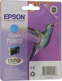 Картридж струйный Epson T0802 (C13T08...