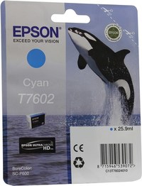 Картридж струйный Epson T7602 (C13T76...