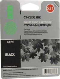 Картридж струйный Cactus CS-CLI521BK ...