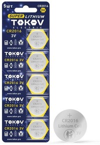 Батарейка TOKOV ELECTRIC CR2016, 3V, ...