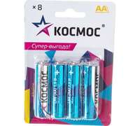 Батарейка Космос AA (LR6), 1.5V, 8 шт...