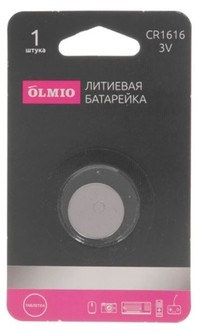 Батарейка Olmio CR1616, 3V, 1 шт. (CR...