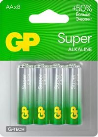 Батарейка GP Super, AA, 1.5V, 8 шт. (...