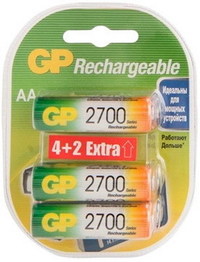 Аккумулятор GP 270AAHC4, AA, 1.2V 2.7...