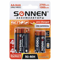 Аккумулятор SONNEN, AA (HR6) + ААА (H...