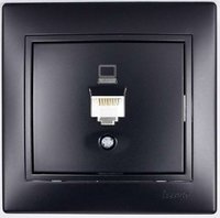 Розетка RJ-45 скрытый монтаж, IP20, ч...