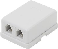 Розетка RJ-11+RJ-11 открытый монтаж, ...