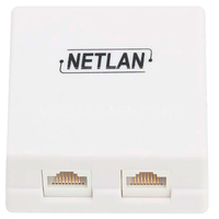 Розетка RJ-45+RJ-45 открытый монтаж к...
