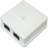 Розетка RJ-45+RJ-45 открытый монтаж к...
