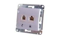 Розетка RJ-45+RJ-11 скрытый монтаж ка...