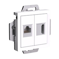 Розетка HDMI+RJ45 скрытый монтаж кате...