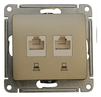 Розетка RJ-45+RJ-45 скрытый монтаж ка...