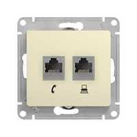 Розетка RJ-45+RJ-45 скрытый монтаж ка...