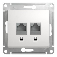 Розетка RJ-45+RJ-45 скрытый монтаж ка...