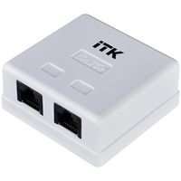 Розетка RJ-45+RJ-45 открытый монтаж к...