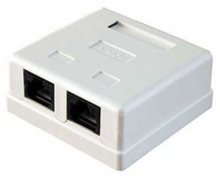 Розетка RJ-45+RJ-45 открытый монтаж к...
