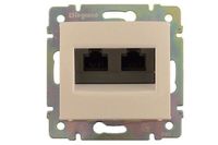 Розетка RJ-45+RJ-45 скрытый монтаж ка...