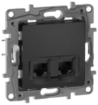 Розетка RJ-45+RJ-45 скрытый монтаж ка...