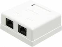 Розетка RJ-45+RJ-45 открытый монтаж к...