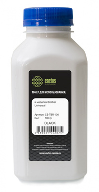 Тонер Cactus CS-TBR-100, бутыль 100 г...