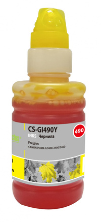 Чернила Cactus CS-GI490Y, 100 мл, жел...
