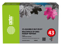 Чернила Cactus, 6 шт., голубой/пурпур...