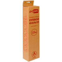 Сетевой фильтр PC PET, 5-розеток, 1.8...