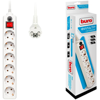 Сетевой фильтр BURO, 6-розеток, 3 м, ...