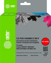 Картридж струйный Cactus CS-PGI1400BK...