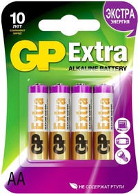 Батарейка GP Extra Alkaline, AA (LR6)...